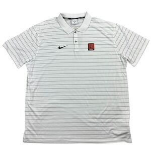 Nike Dri-Fit San Francisco Giants Polo Shirt Men Size XXL White Striped MLB NEW